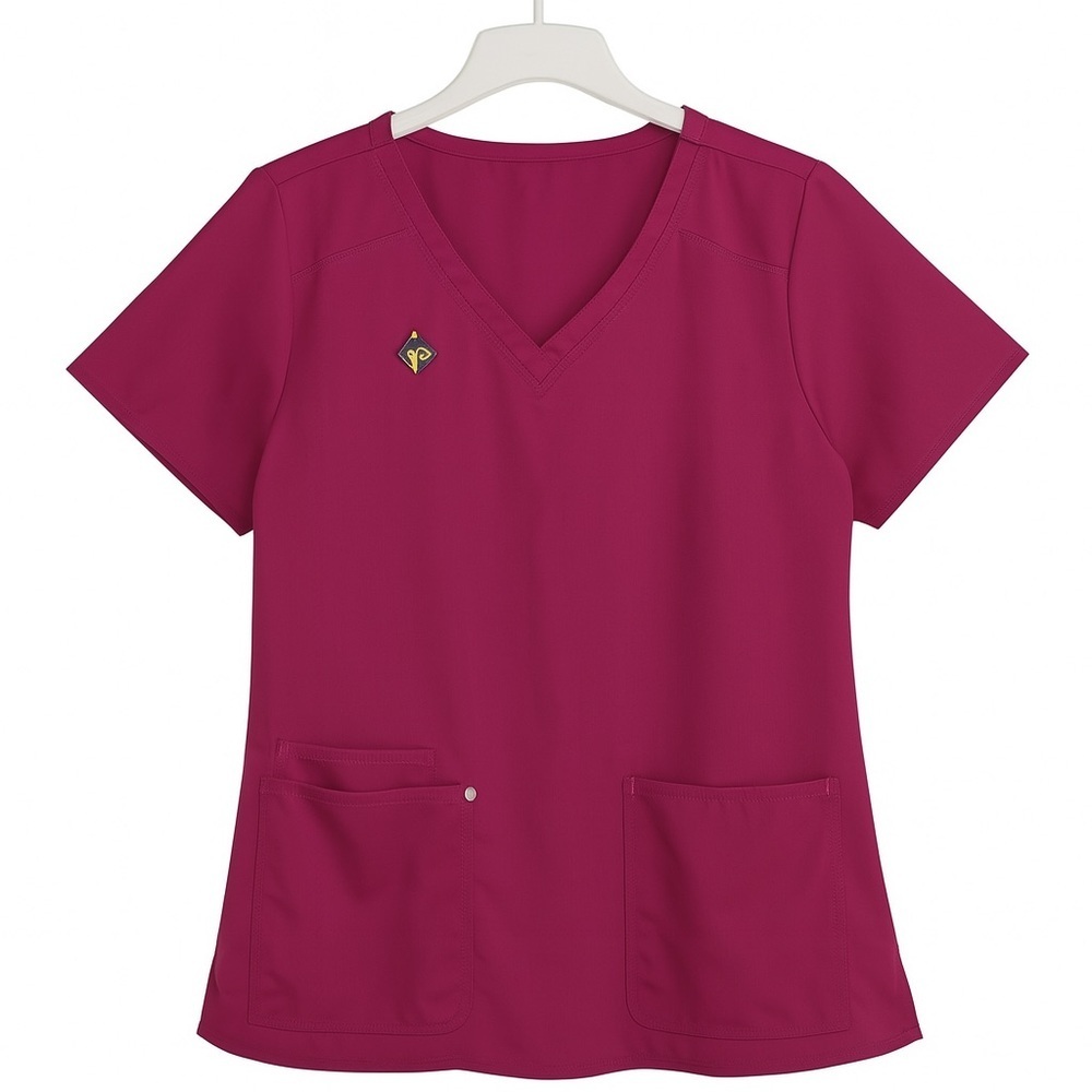 XXL Scrubstar Pink Scrub Top with Pockets